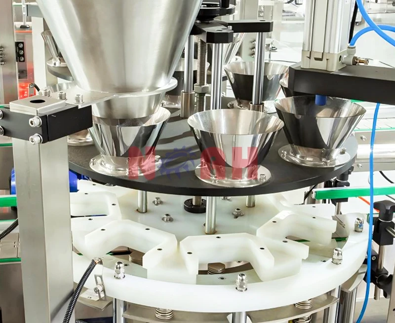 Automatic Granule Rotary Square Bottles Weighing Filling Capping and Labeling Machine Lines
