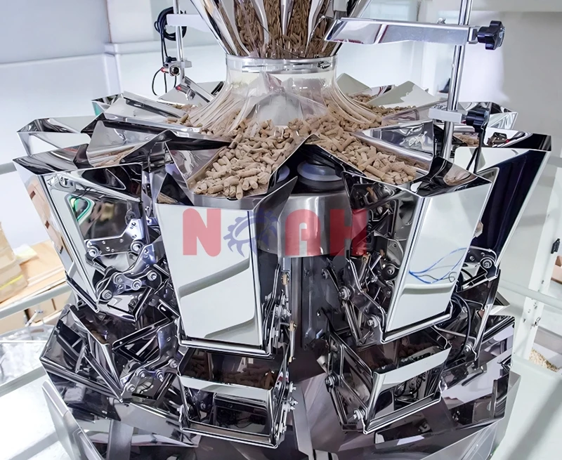 Automatic Granule Cans Tin Filling Machine With Multihea Weighing