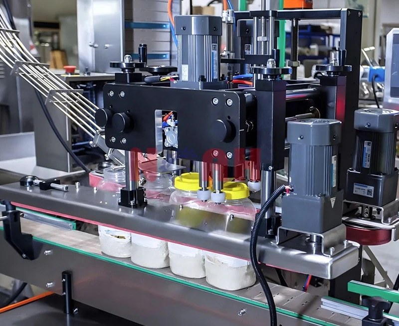 Automatic Granule Bottle Filling Capping Labeling Machine Line with Heat Shrinker
