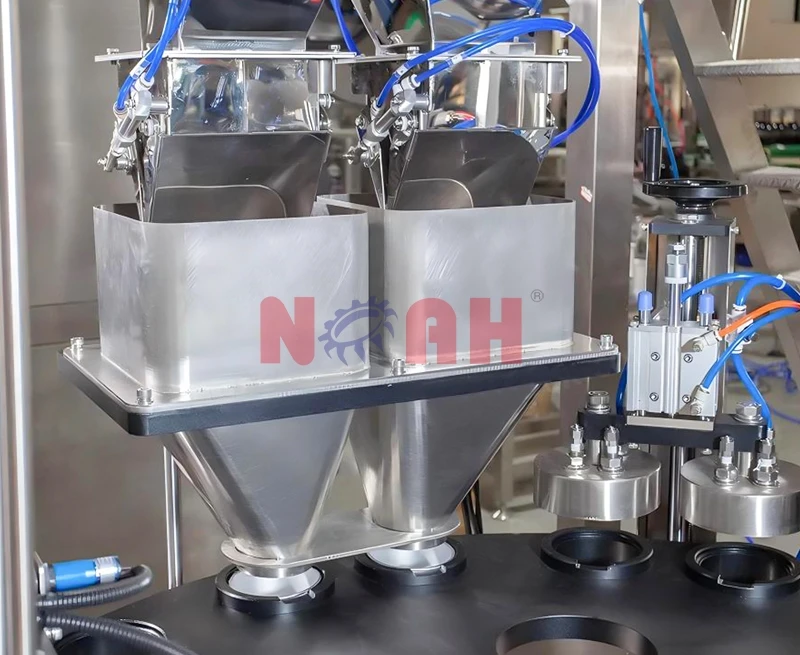 Automatic Snack Granule Cup Filling Sealing Machine Production Line