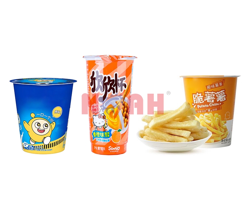 全自动零食颗粒杯灌装封口机生产线